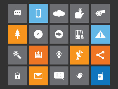 Metro icon of computer web designのイラスト素材