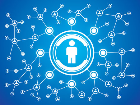 Social network and vector backgroundのイラスト素材