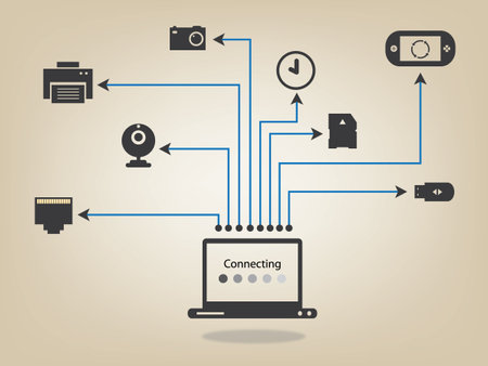 Social network communication icons over blue background vector illustrationのイラスト素材