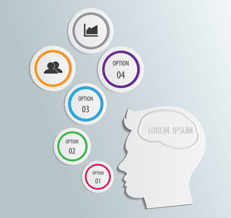 Infographics number options templateのイラスト素材