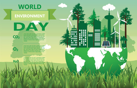 World environment day, Eco nature,Landscape with jungle,mountain,forest,trees,wood,plant....