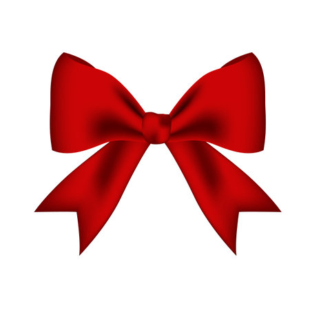 Vector red ribbon on white background.の写真素材