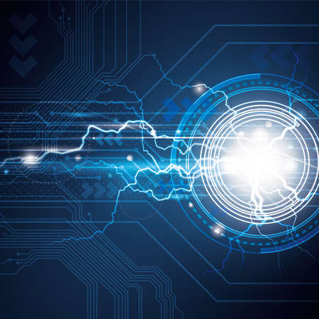 abstract hi speed digital internet. vector future digital interface, electronic technologyのイラスト素材