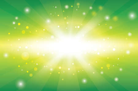 Abstract spring or summer sunny background .Sunny green natural background, vector illustration.のイラスト素材