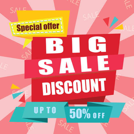 sale banner template design.のイラスト素材
