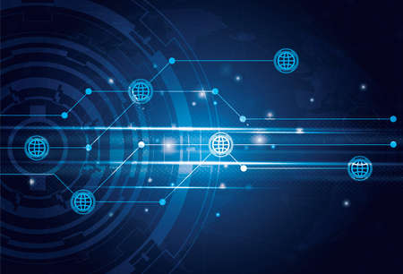 vector tech circle and technology background.のイラスト素材