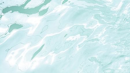Water in swimming pool rippled water detail background and light refracting .の写真素材