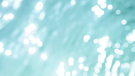 Water in swimming pool rippled water detail background and light refracting .の写真素材