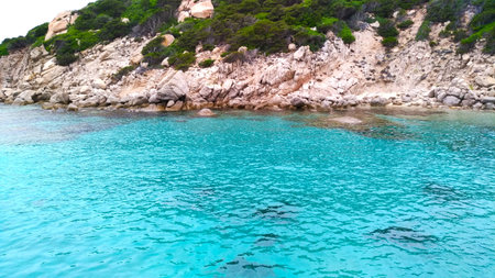 Beautiful bay in the coast of the island of Sardinia, Italyの写真素材