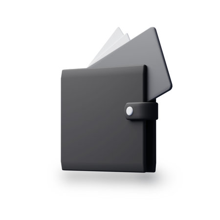 Cashback in wallet icon concept with Banknotes credit card Finance saving online Payment investment on isolated illustration. 3d renderの写真素材