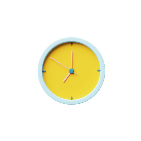3d icon clock. 3d alarm clock icon for succress delivery concept. 3d time watch minimal for manage concept of time,の写真素材
