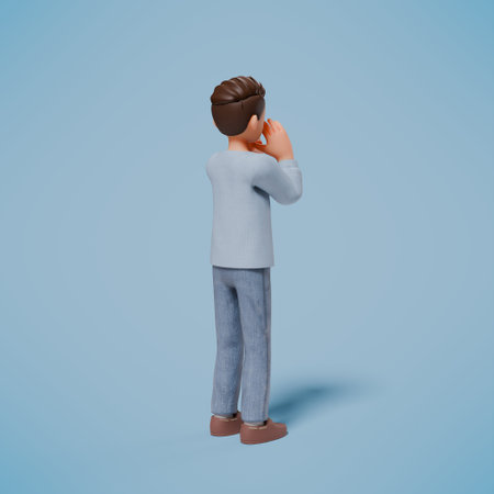 3d character illustration of businessman and 3D renderingの写真素材