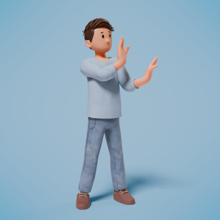 3d character illustration of businessman and 3D renderingの写真素材