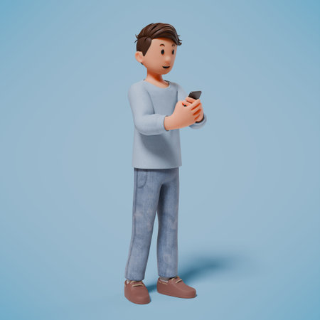 3d character illustration of businessman and 3D renderingの写真素材