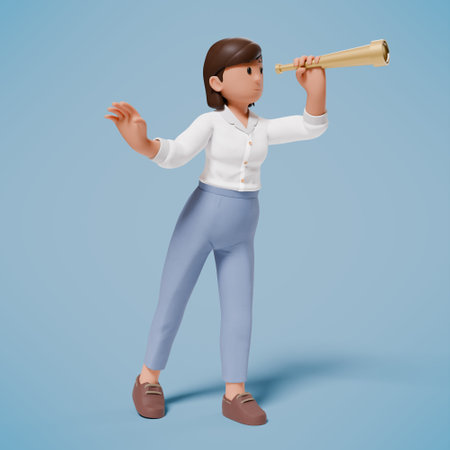 3d illustration of woman. 3d renderingの写真素材