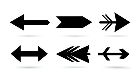 Hand-Drawn Arrows for Infographics and Presentations isolated on plain white background.のイラスト素材