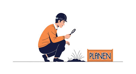 Black Solid Planner Soil Test Silhouettes Set of Six on White Background isolated on plain white background.のイラスト素材