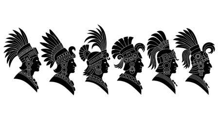 Black solid colour filled silhouettes Set.