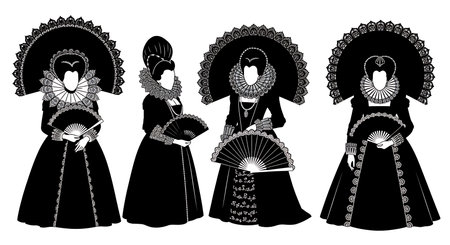 Black solid colour filled silhouettes Set.のイラスト素材