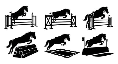 Black solid colour filled silhouettes Set.のイラスト素材
