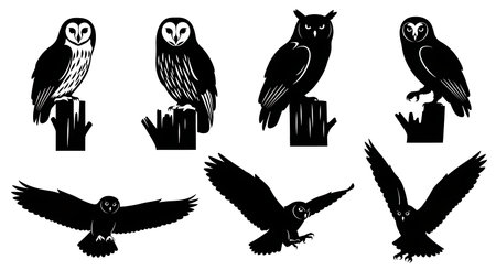 Black solid colour filled silhouettes Set.のイラスト素材