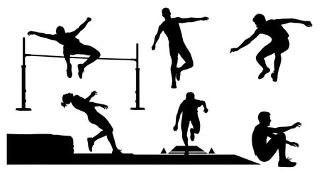 Black solid colour filled silhouettes Set.のイラスト素材