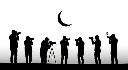 Black solid filled silhouettes isolated on plain white background