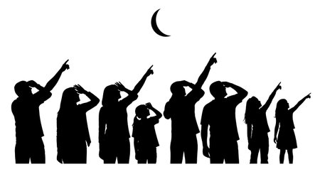 Black solid filled silhouettes isolated on plain white backgroundのイラスト素材