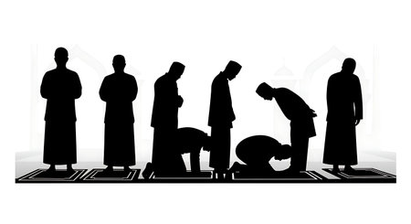 Black solid filled silhouettes isolated on plain white backgroundのイラスト素材