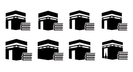 Black solid filled silhouettes isolated on plain white backgroundのイラスト素材