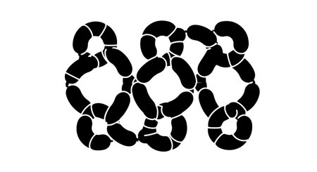 Black solid filled silhouettes isolated on plain white background