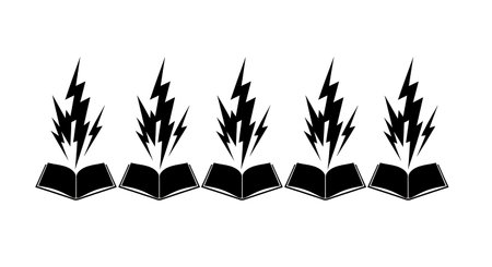 Black solid filled silhouettes isolated on plain white backgroundのイラスト素材