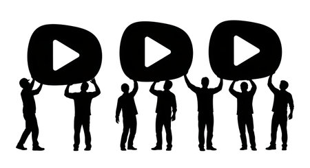 Black Solid Developers Holding Question Mark Set of Six on White Background isolated on plain white...