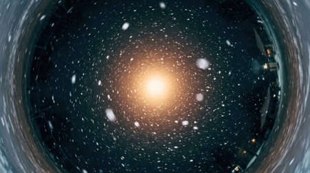 Fisheye Distorted Spherical Snow for Creative Ultra Wide Edits
