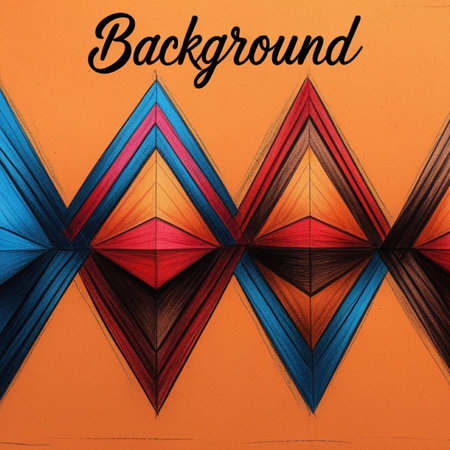 Colorful abstract background with geometrical figures. Illustration.の写真素材