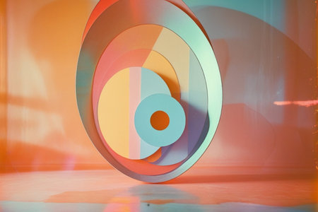 abstract background, 3d rendering, computer digital drawing, orange and blue