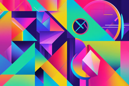 Abstract colorful background with geometric elements. Vector illustration. Eps 10.の写真素材