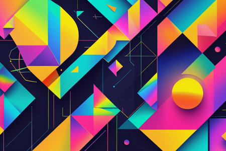 Abstract geometric background with colorful elements. Vector illustration. Eps 10.の写真素材