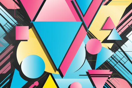 Abstract geometric background with colorful elements. Vector illustration. Eps 10.