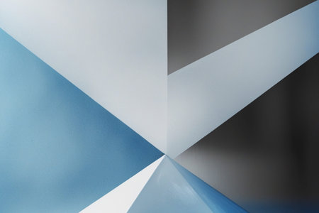 Abstract blue and white geometric background. 3d rendering, 3d illustration.