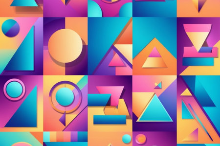 Abstract geometric seamless pattern. Colorful background. Vector illustration for your design