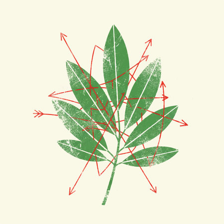 Tropical wreath with palm leaves and flowers. Vector illustration.のイラスト素材