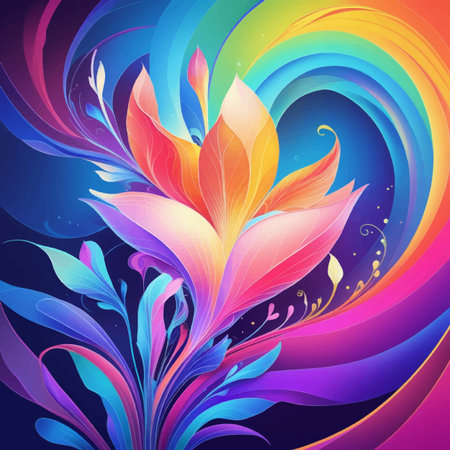 Abstract background with stylized floral ornament. Vector illustration for your designのイラスト素材