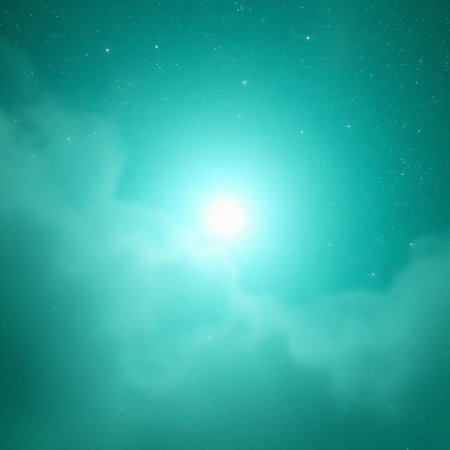 Night starry sky with stars and nebula. 3D renderingの写真素材