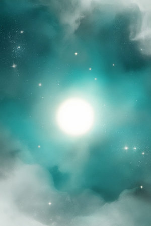 Stars of a planet and galaxy in a free spaceの写真素材