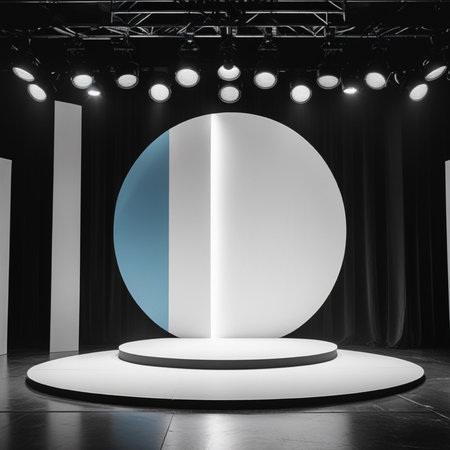 Stage podium. Award ceremony concept. 3D Renderの写真素材