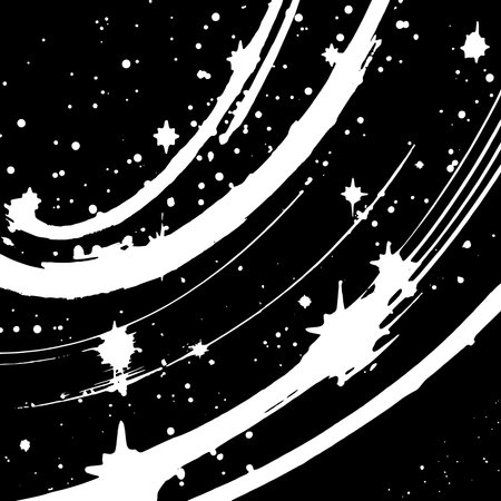 Abstract black and white grunge background. Vector hand drawn illustration.のイラスト素材