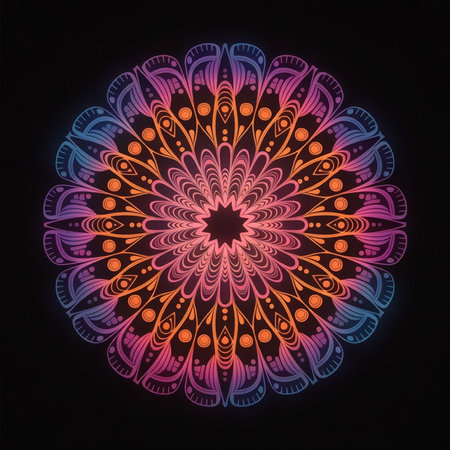 Mandala. Ethnic decorative element. Hand drawn backdrop.の写真素材