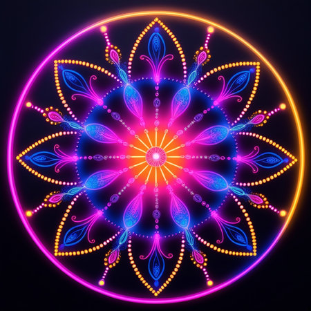 Ornament beautiful card with mandala. Geometric circle element made in vectorの写真素材