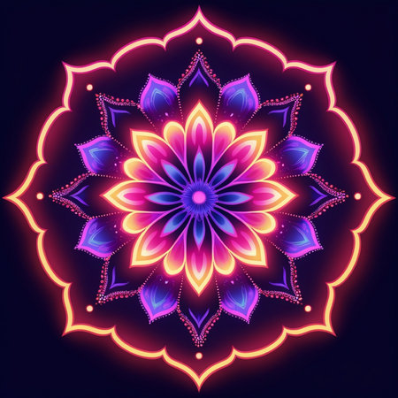 Mandala. Ethnic decorative element. Hand drawn backdrop. Islam, Arabic, Indian, ottoman motifs.の写真素材